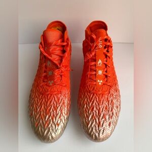 Under Armour Spotlight 4 MC Football Cleats Men’s Size 13 Orange Silver  new